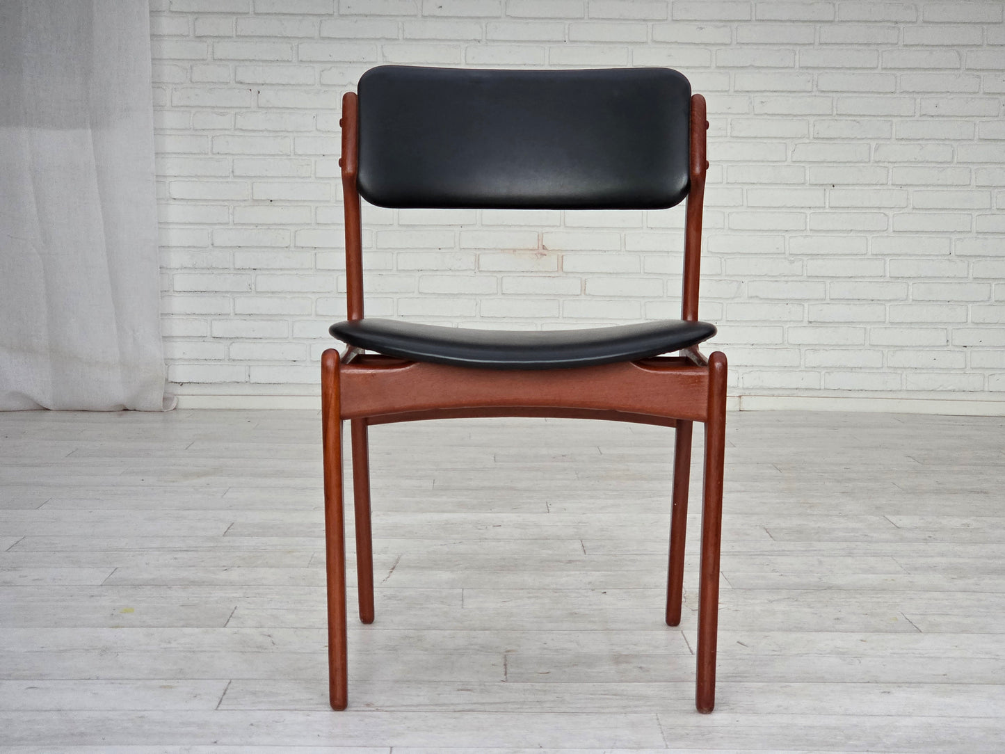 1960s, Danish design by Erik Buch, model 49, pair of chairs, teak wood.