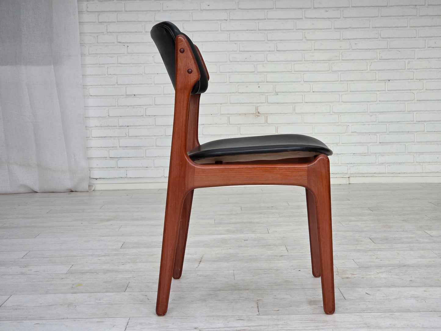 1960s, Danish design by Erik Buch, model 49, pair of chairs, teak wood.