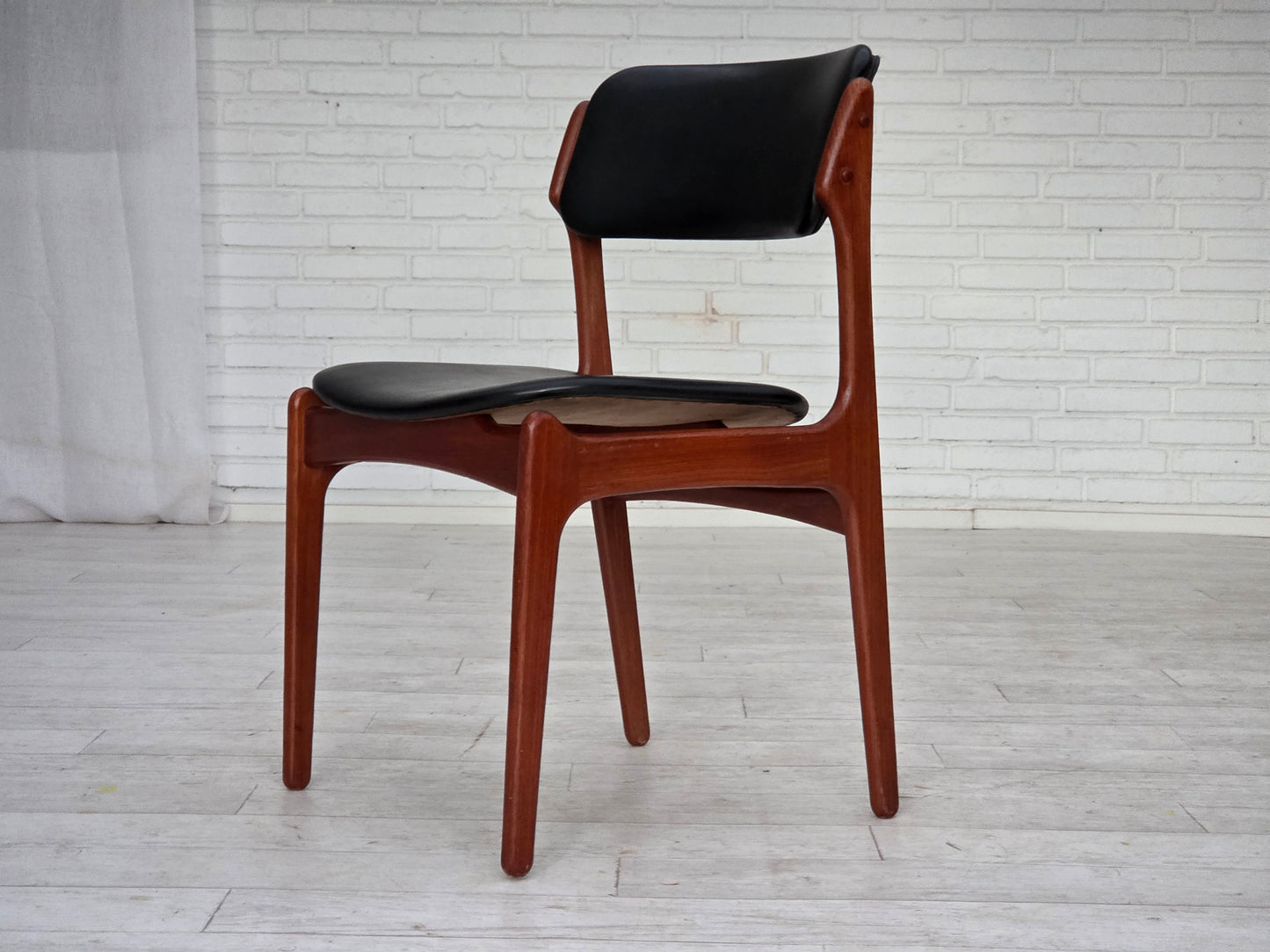 1960s, Danish design by Erik Buch, model 49, pair of chairs, teak wood.
