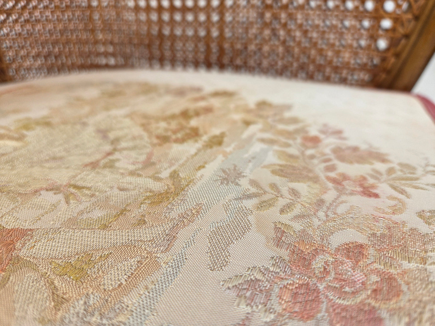 1950s, Danish armchair, furniture velour, ash wood, furniture mesh.