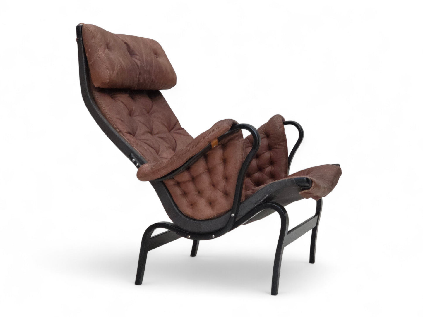 1970s, Swedish design by Bruno Mathsson, model "Pernilla",  furniture leather.