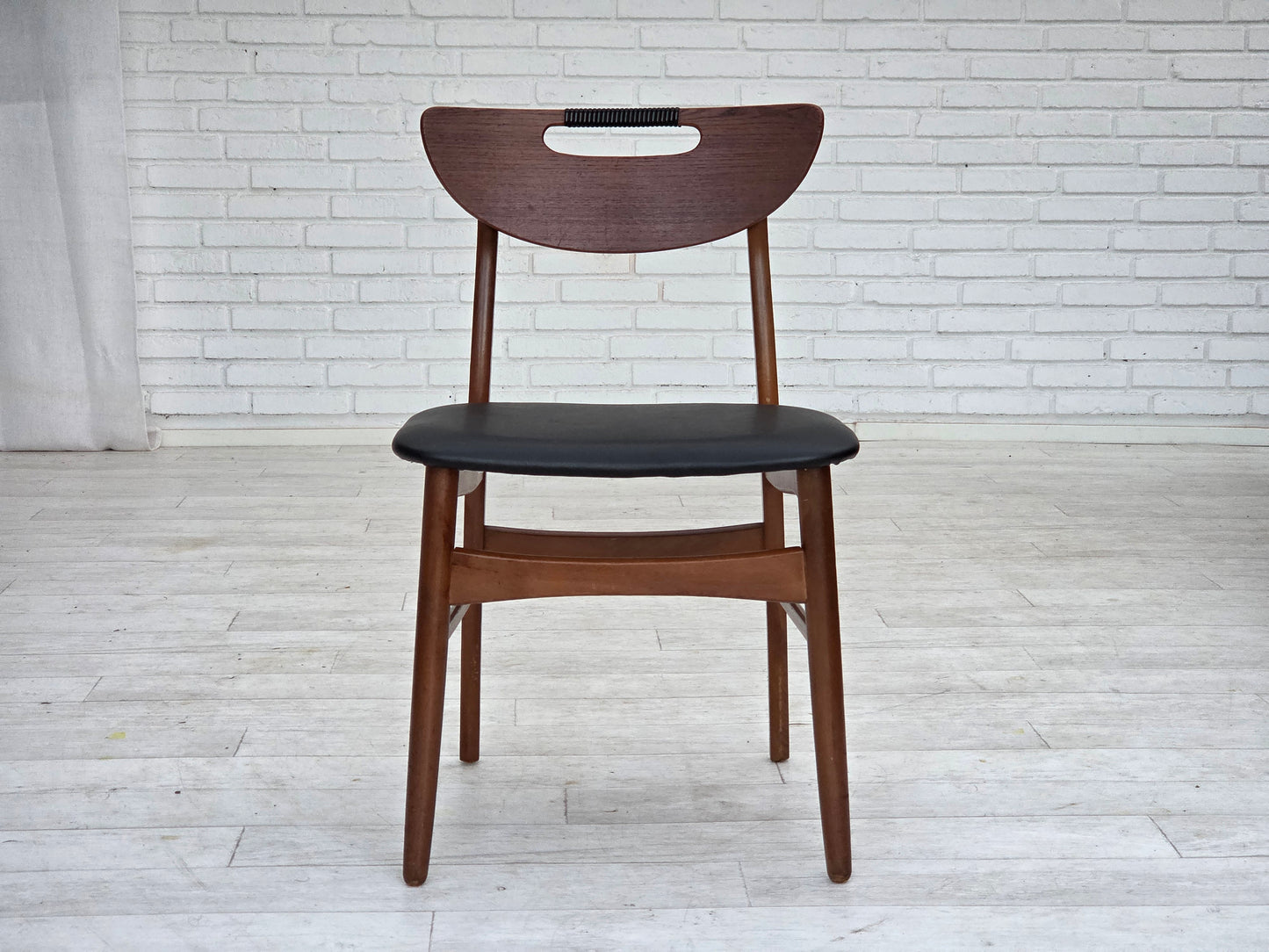 1960s, Danish design, set of 4 reupholstered dining chairs.