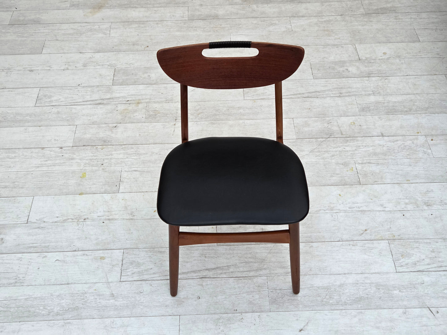 1960s, Danish design, set of 4 reupholstered dining chairs.