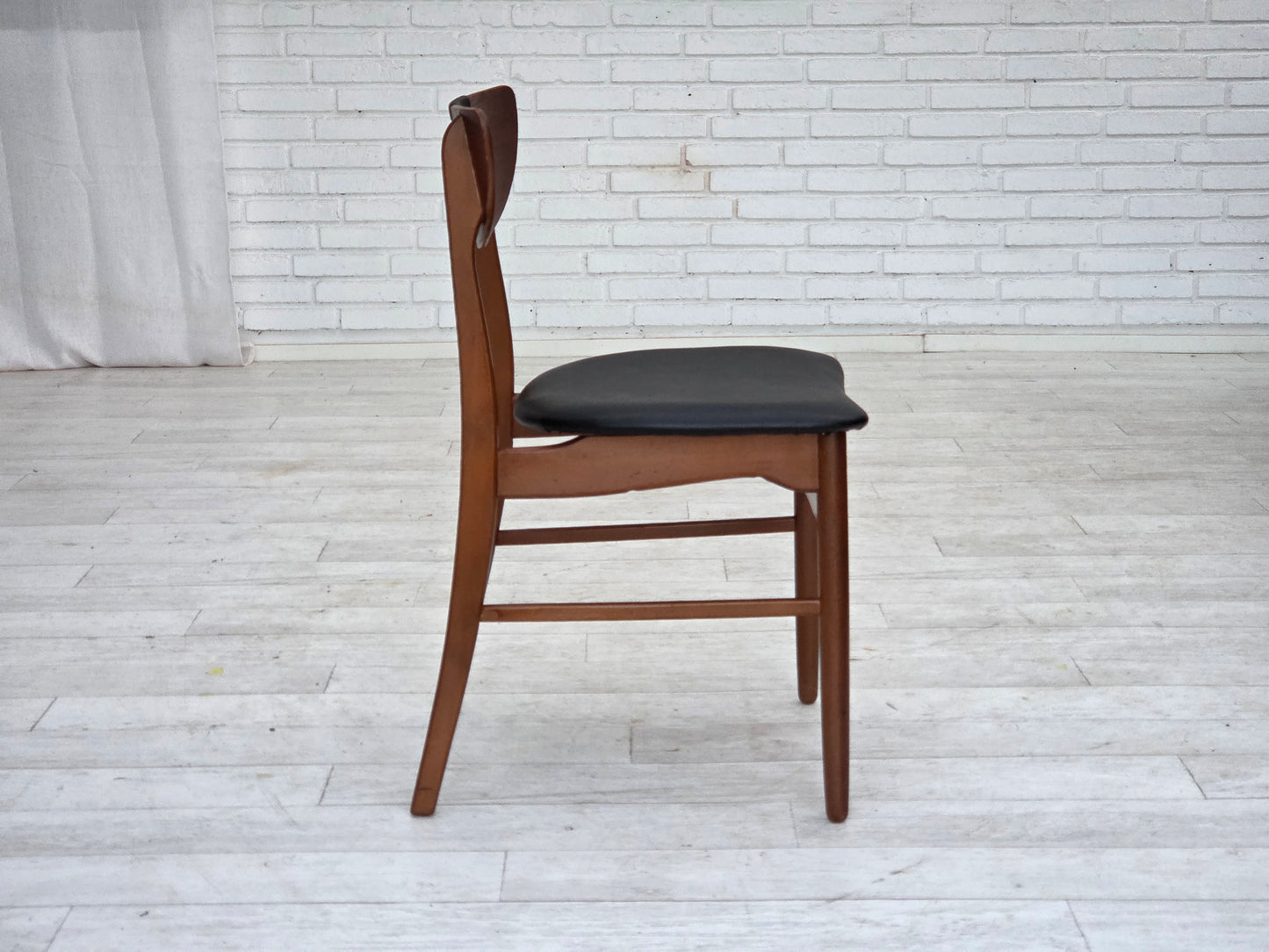 1960s, Danish design, set of 4 reupholstered dining chairs.