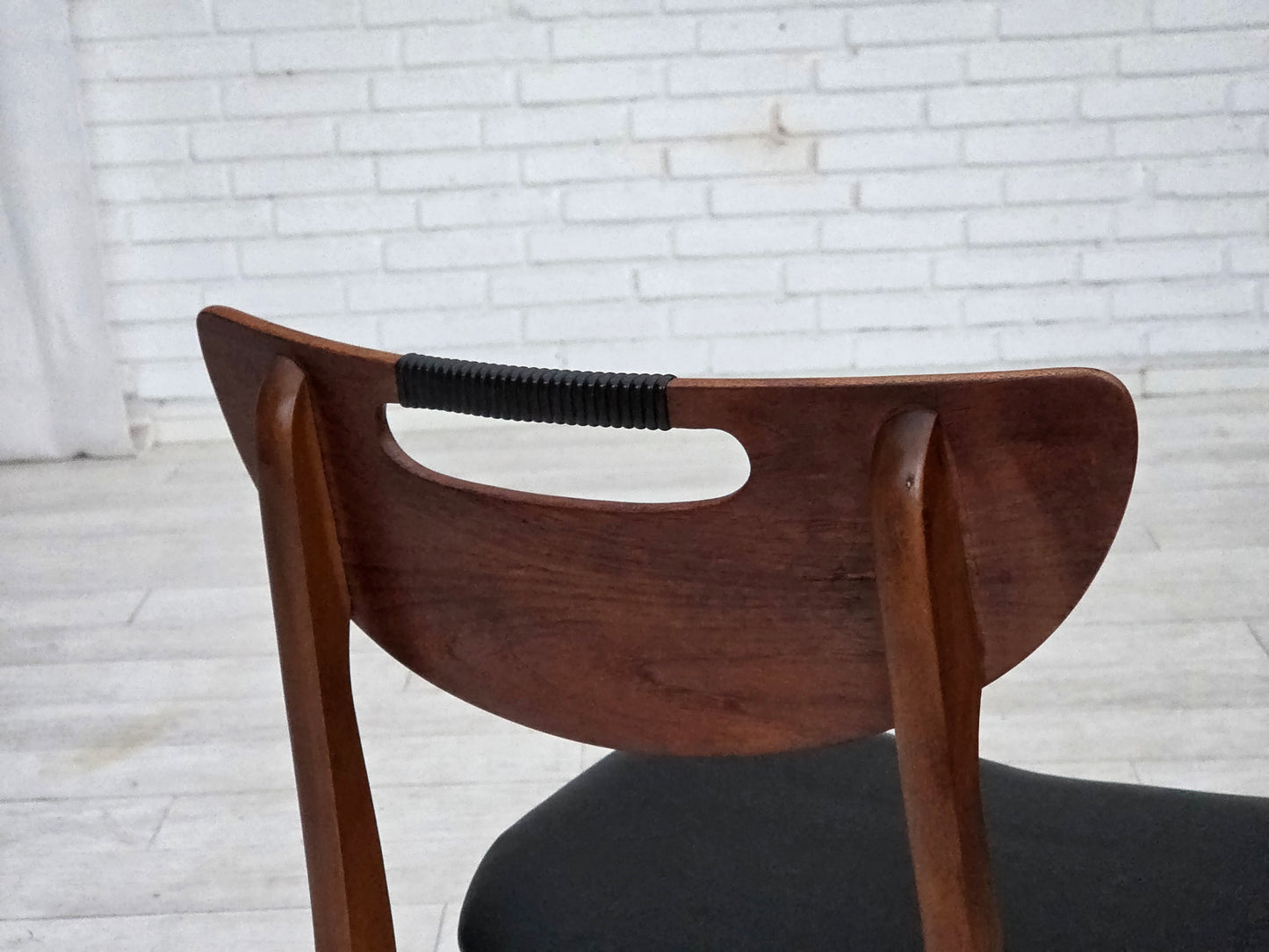 1960s, Danish design, set of 4 reupholstered dining chairs.
