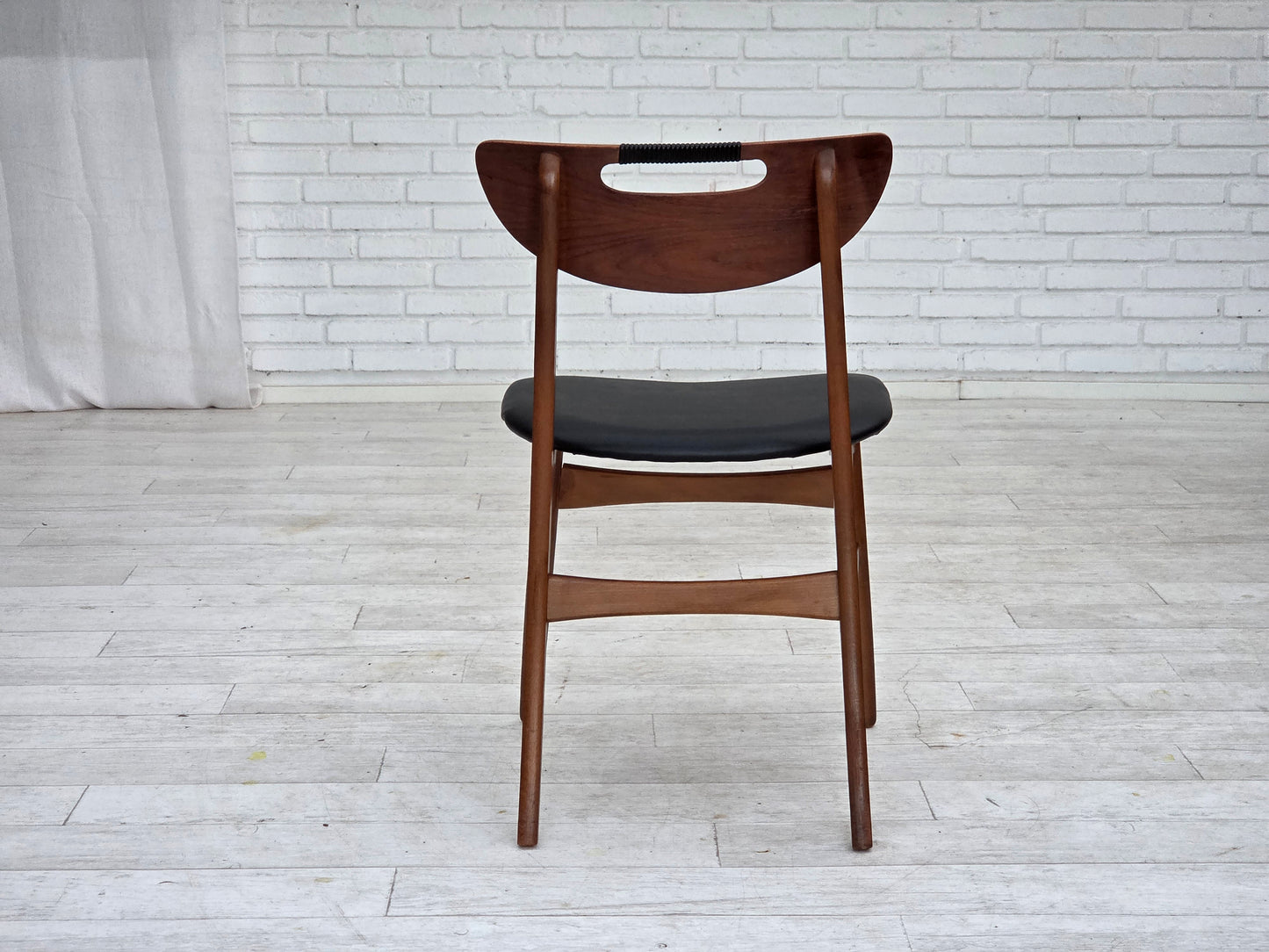 1960s, Danish design, set of 4 reupholstered dining chairs.