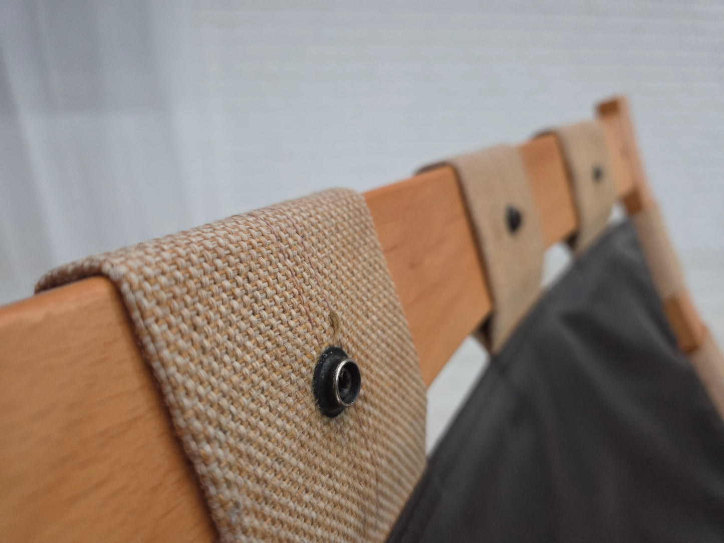 1970s, Norwegian armchair, model "Kengu", furniture leather.