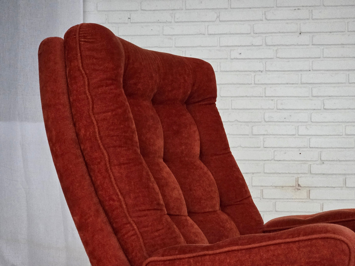 1970s, Swedish swivel armchair by Ulferts Sweden, furniture velour.