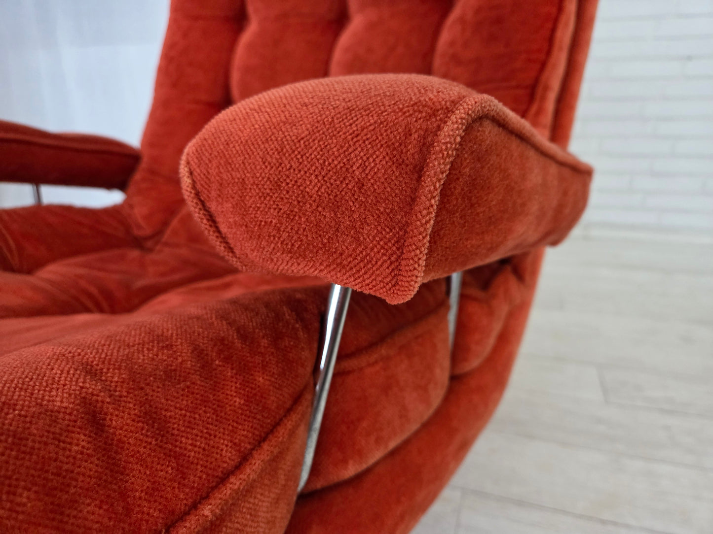 1970s, Swedish swivel armchair by Ulferts Sweden, furniture velour.