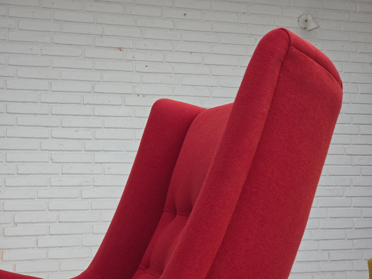 1970s, Danish design by Bent Møller Jepsen, "Teddy" chair, furniture wool, teak wood.