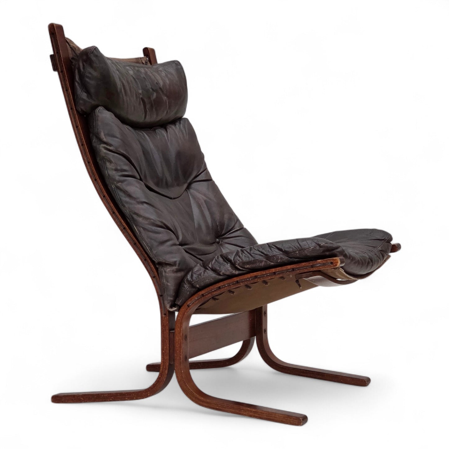 1970s, Norwegian design by Ingmar Relling, model "Siesta", furniture leather.
