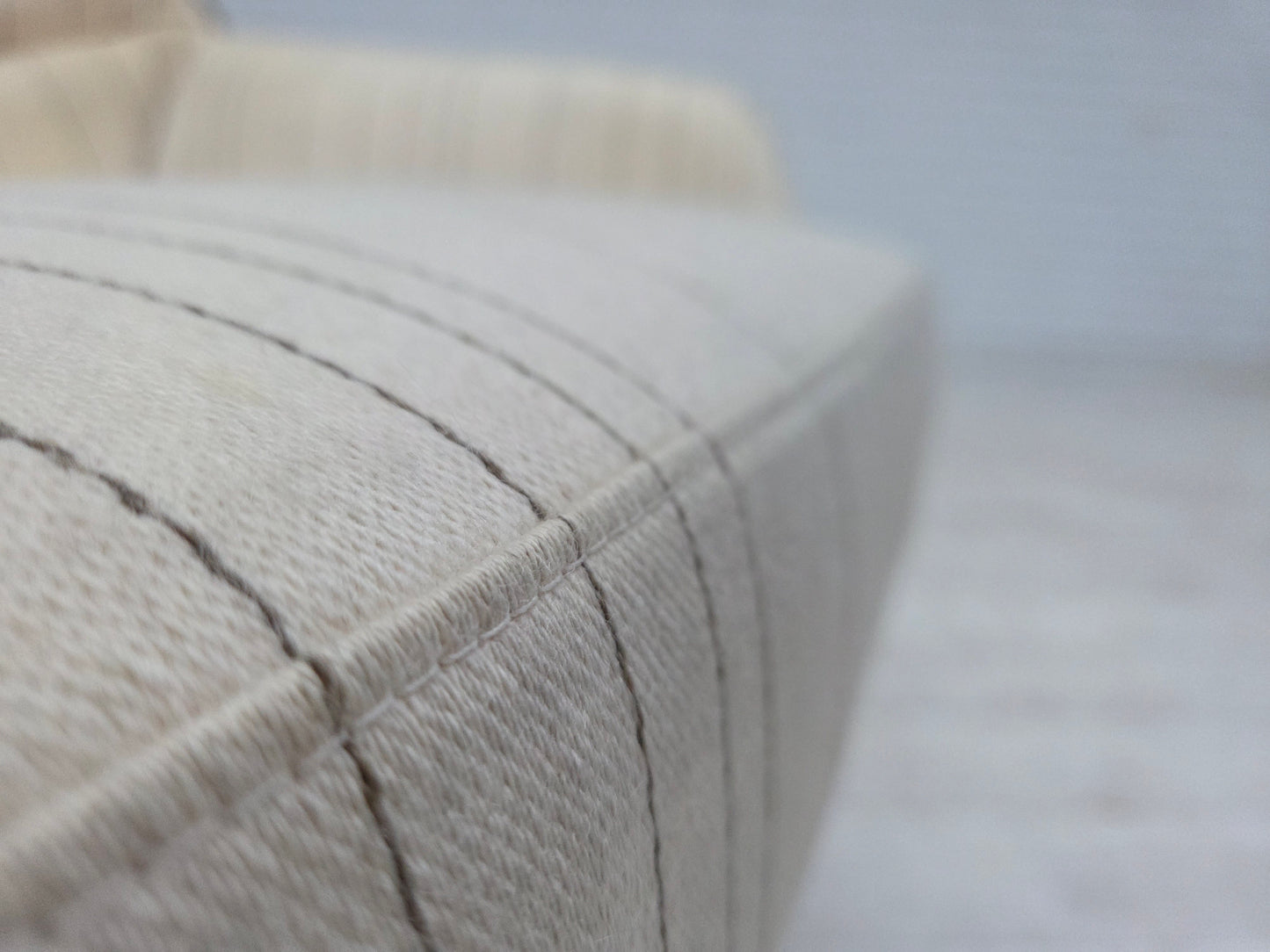 1970s, Danish design by Illum Wikkelsø, furniture wool fabric, oak wood legs.
