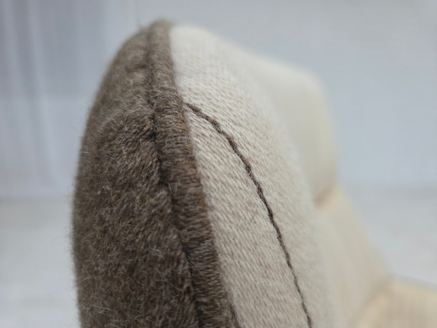 1970s, Danish design by Illum Wikkelsø, furniture wool fabric, oak wood legs.