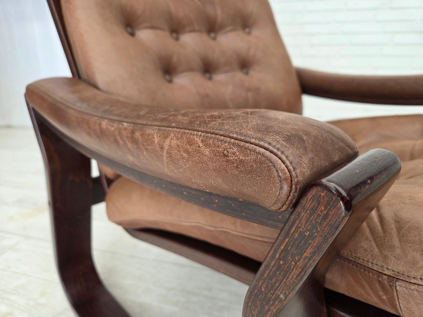 1970s, Danish design by Georg Thams, lounge chair, furniture leather.