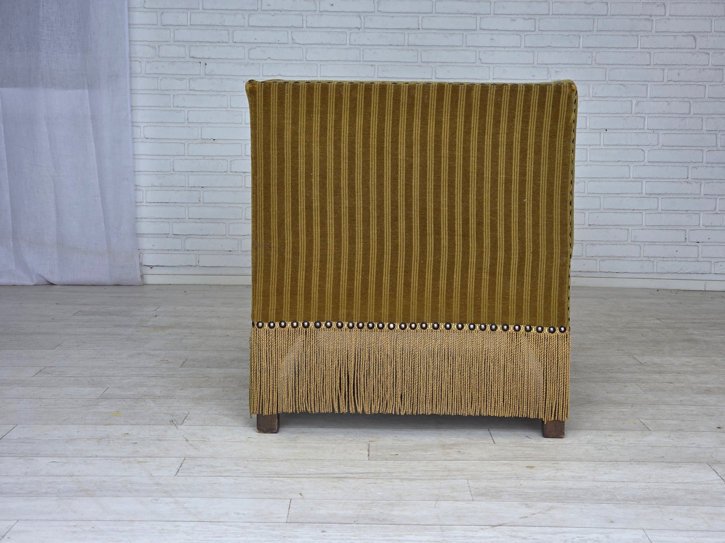 1970s, Danish 2-seater sofa, original green furniture velour.