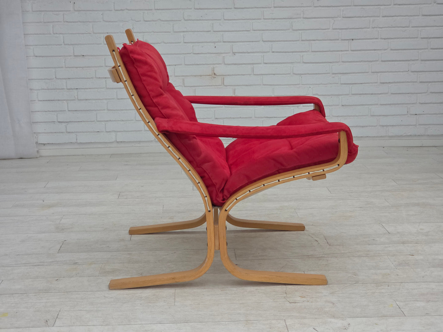 1970s, Norwegian design by Ingmar Relling, model "Siesta", set of 2 chairs with footstool.