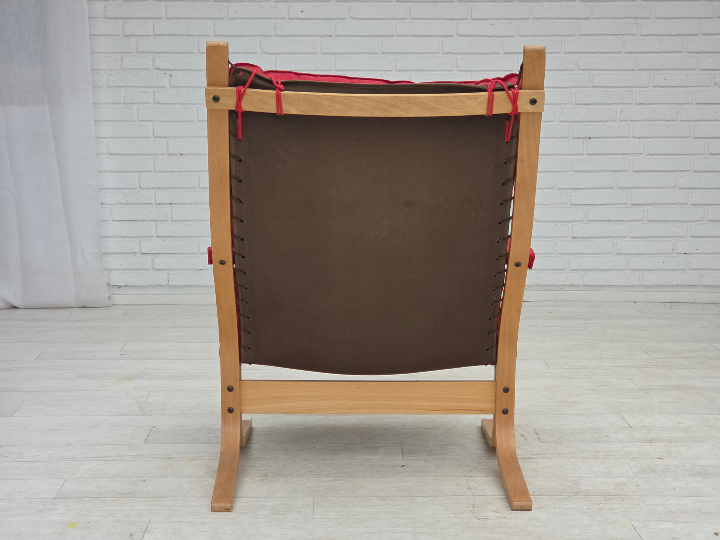 1970s, Norwegian design by Ingmar Relling, model "Siesta", set of 2 chairs with footstool.