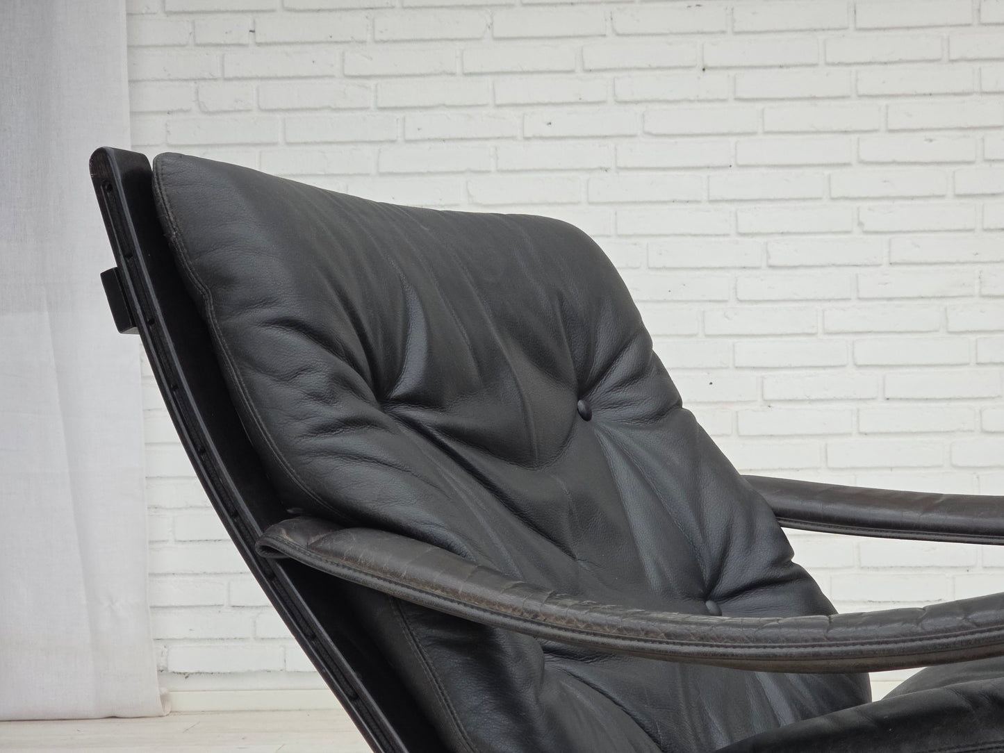 1970s, Norwegian design by Ingmar Relling, model "Siesta", furniture leather.