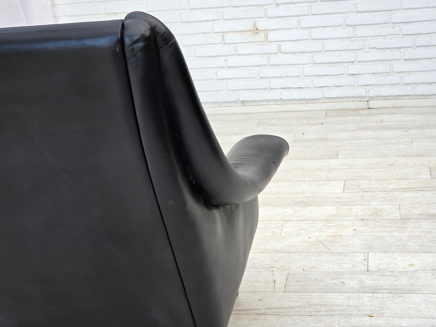 1960s, Danish highback armchair by Aage Christensen, furniture leather.