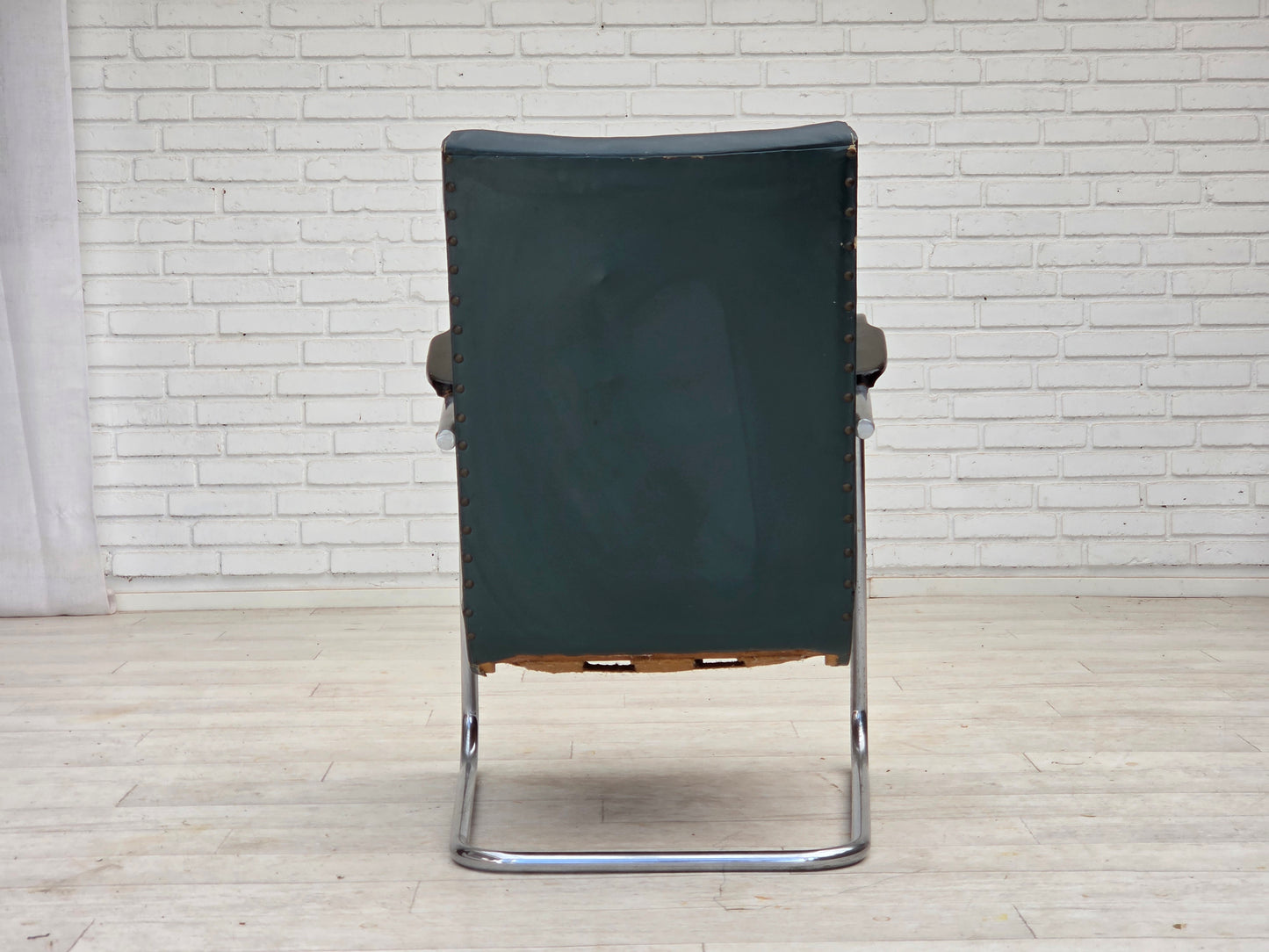 1950s, Scandinavian armchair in Bauhaus style, original condition.