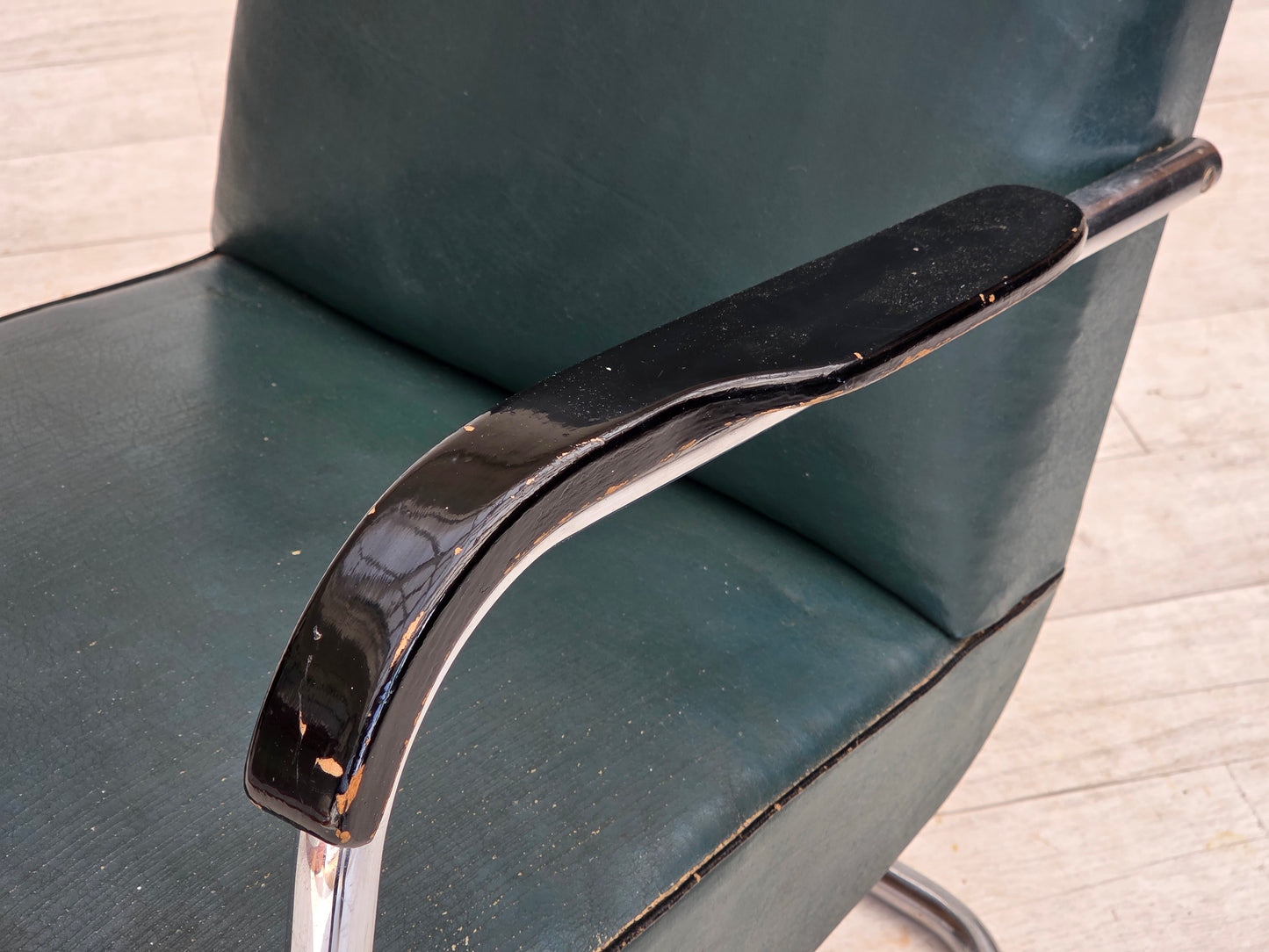 1950s, Scandinavian armchair in Bauhaus style, original condition.