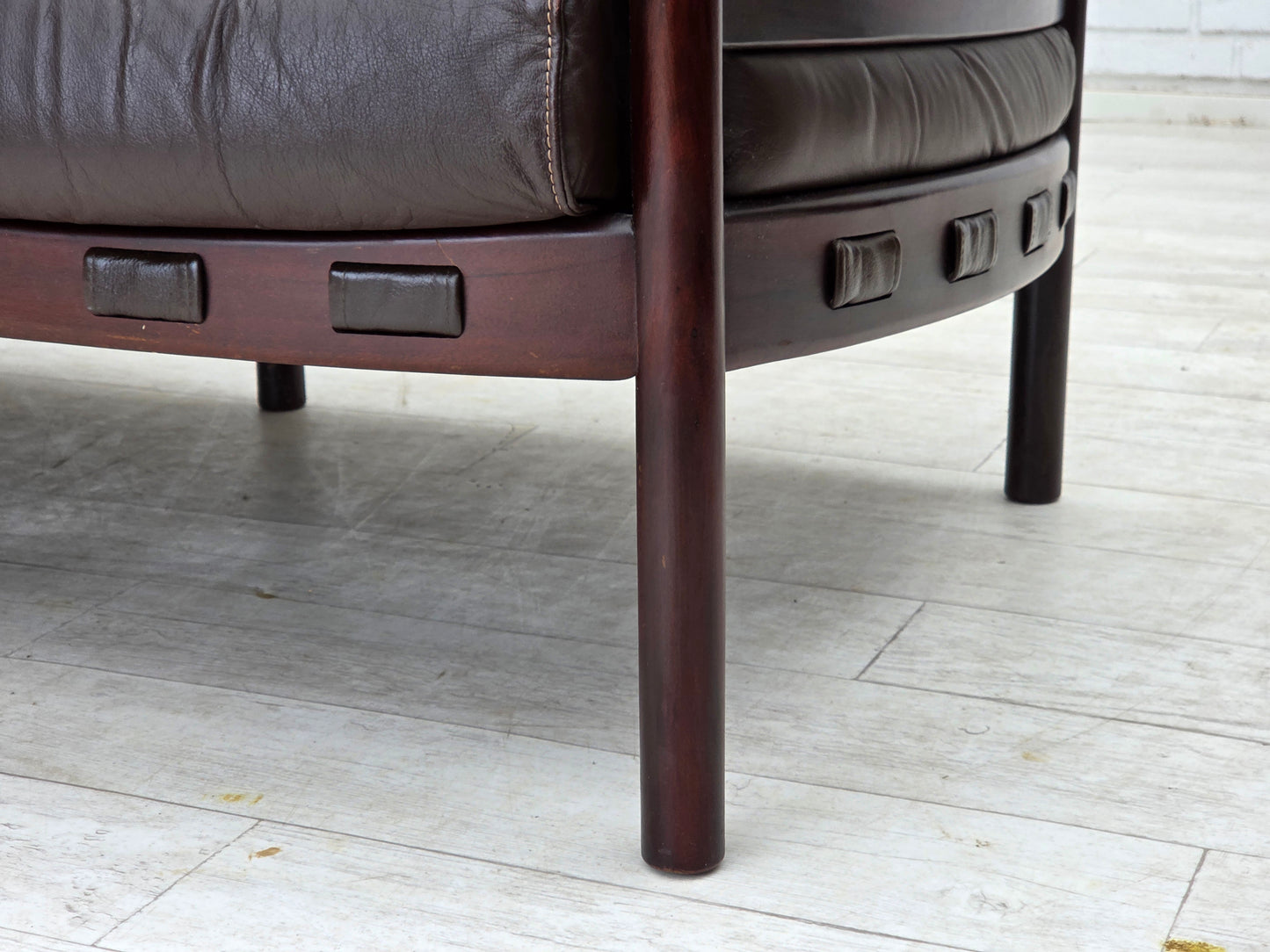 1970s, Scandinavian 3-seater sofa by Arne Norell, furniture leather.