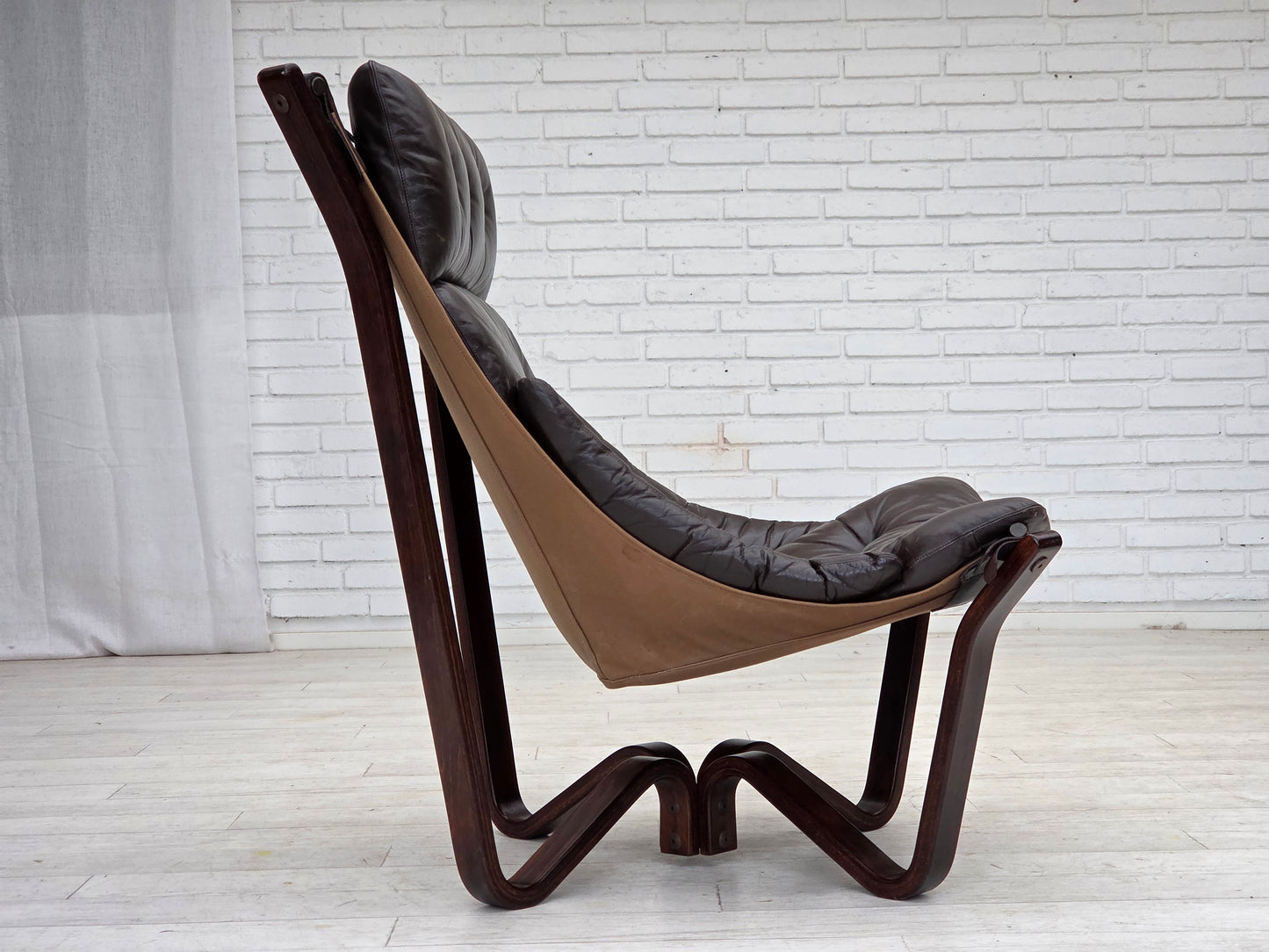 1970s, Norwegian design by Jim Myrstad, loungechair, model "Viking".