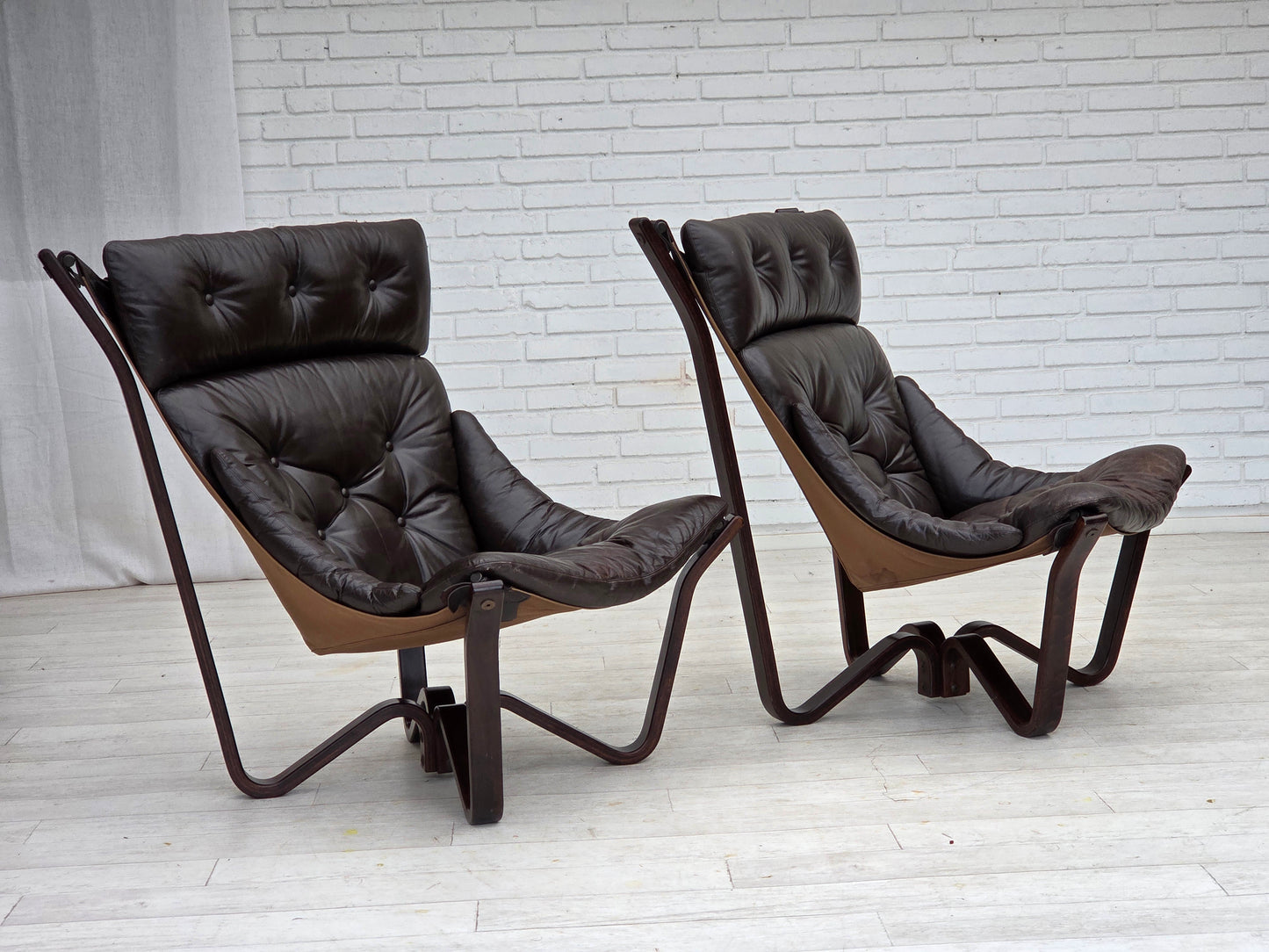 1970s, Norwegian design by Jim Myrstad, loungechair, model "Viking".