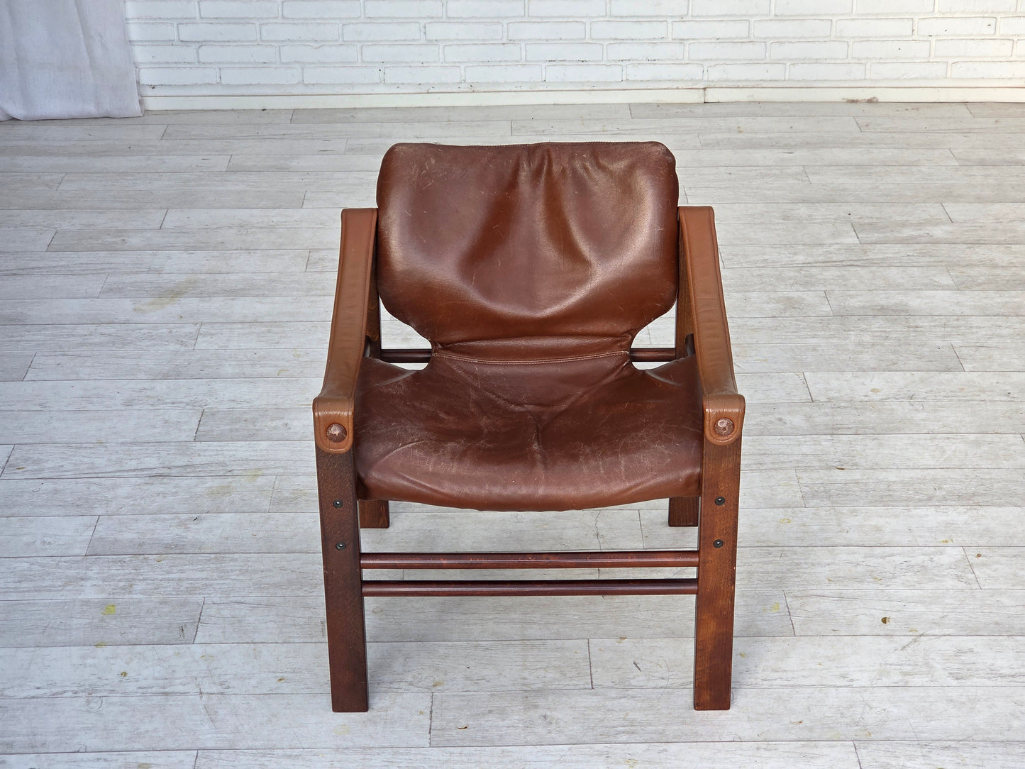 1970s, Danish armchair model "Safari" by Skippers Furniture, furniture leather.