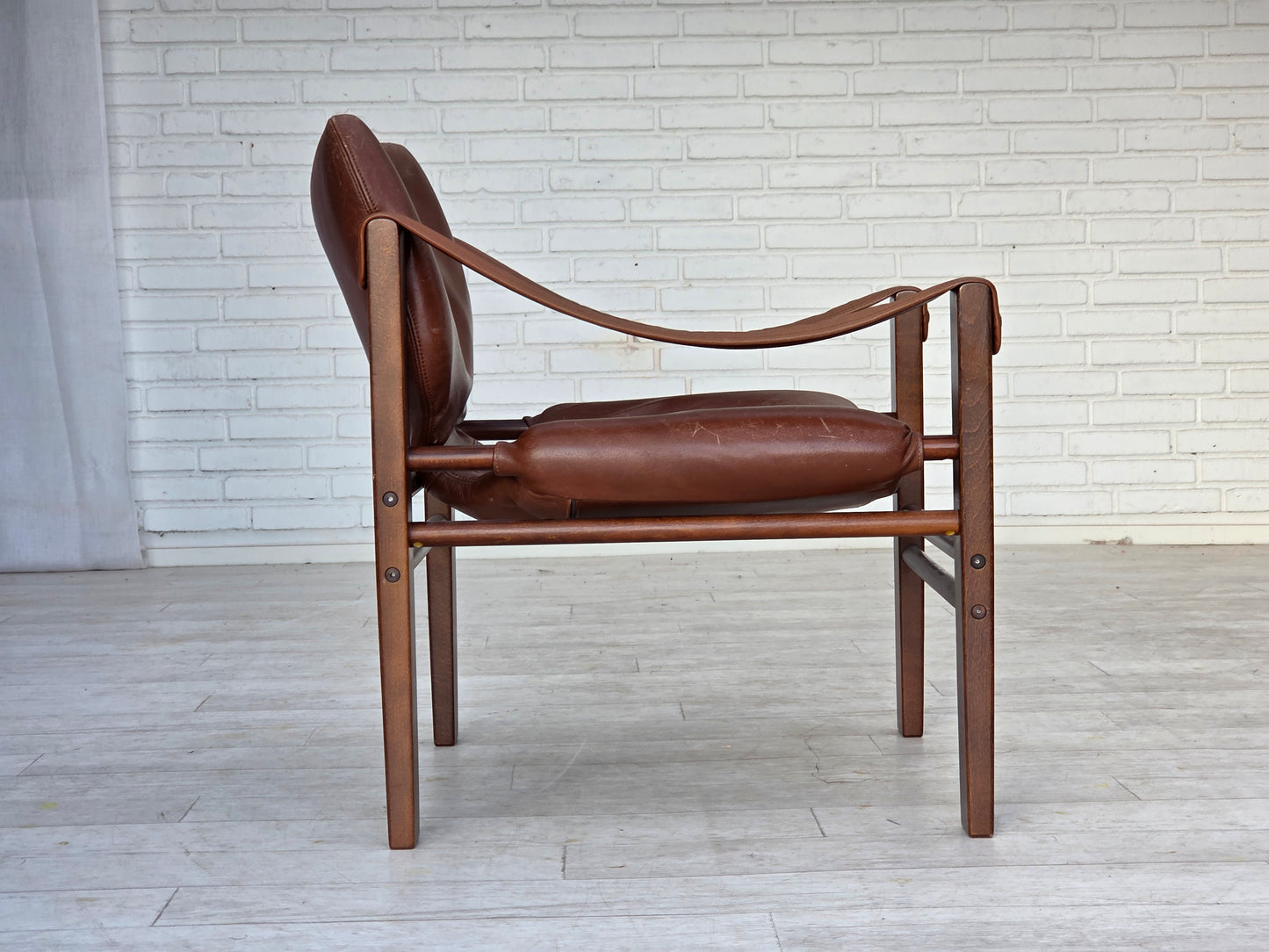 1970s, Danish armchair model "Safari" by Skippers Furniture, furniture leather.