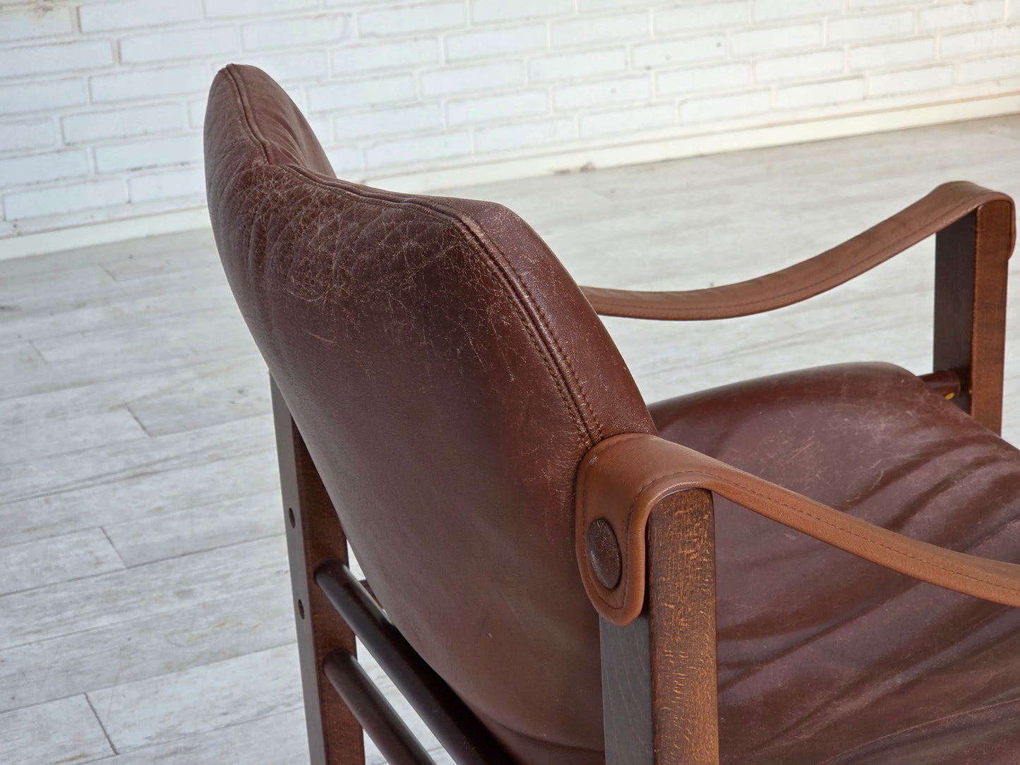 1970s, Danish armchair model "Safari" by Skippers Furniture, furniture leather.