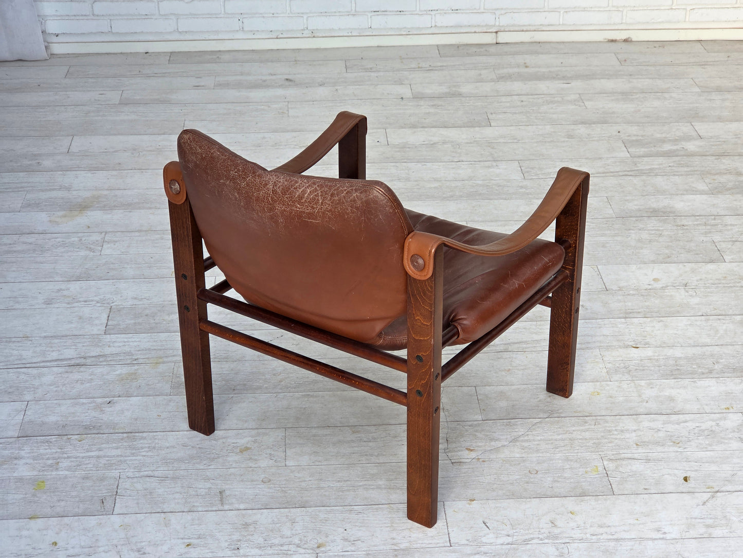 1970s, Danish armchair model "Safari" by Skippers Furniture, furniture leather.