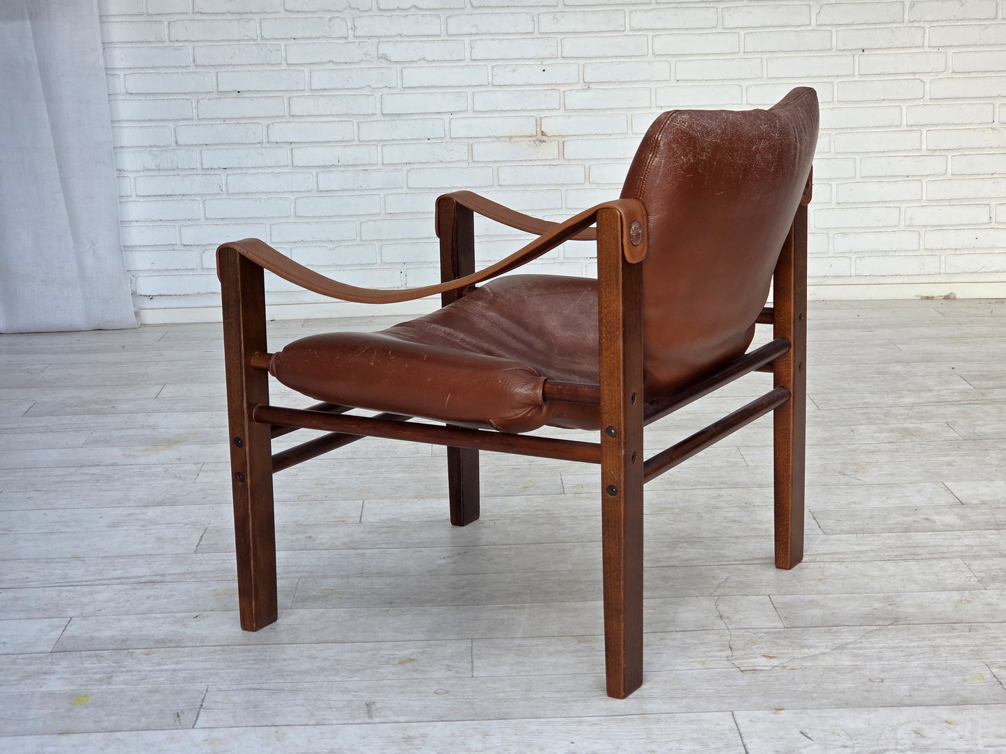 1970s, Danish armchair model "Safari" by Skippers Furniture, furniture leather.