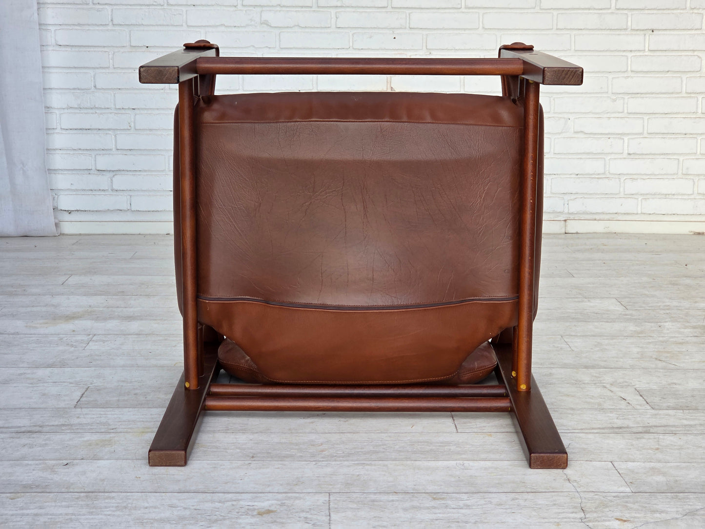 1970s, Danish armchair model "Safari" by Skippers Furniture, furniture leather.