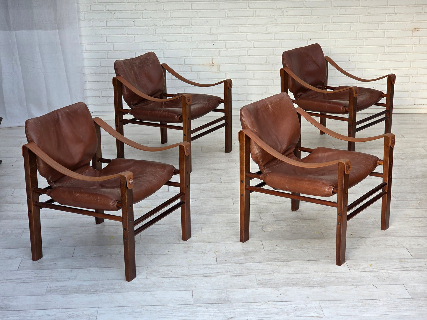 1970s, Danish armchair model "Safari" by Skippers Furniture, furniture leather.