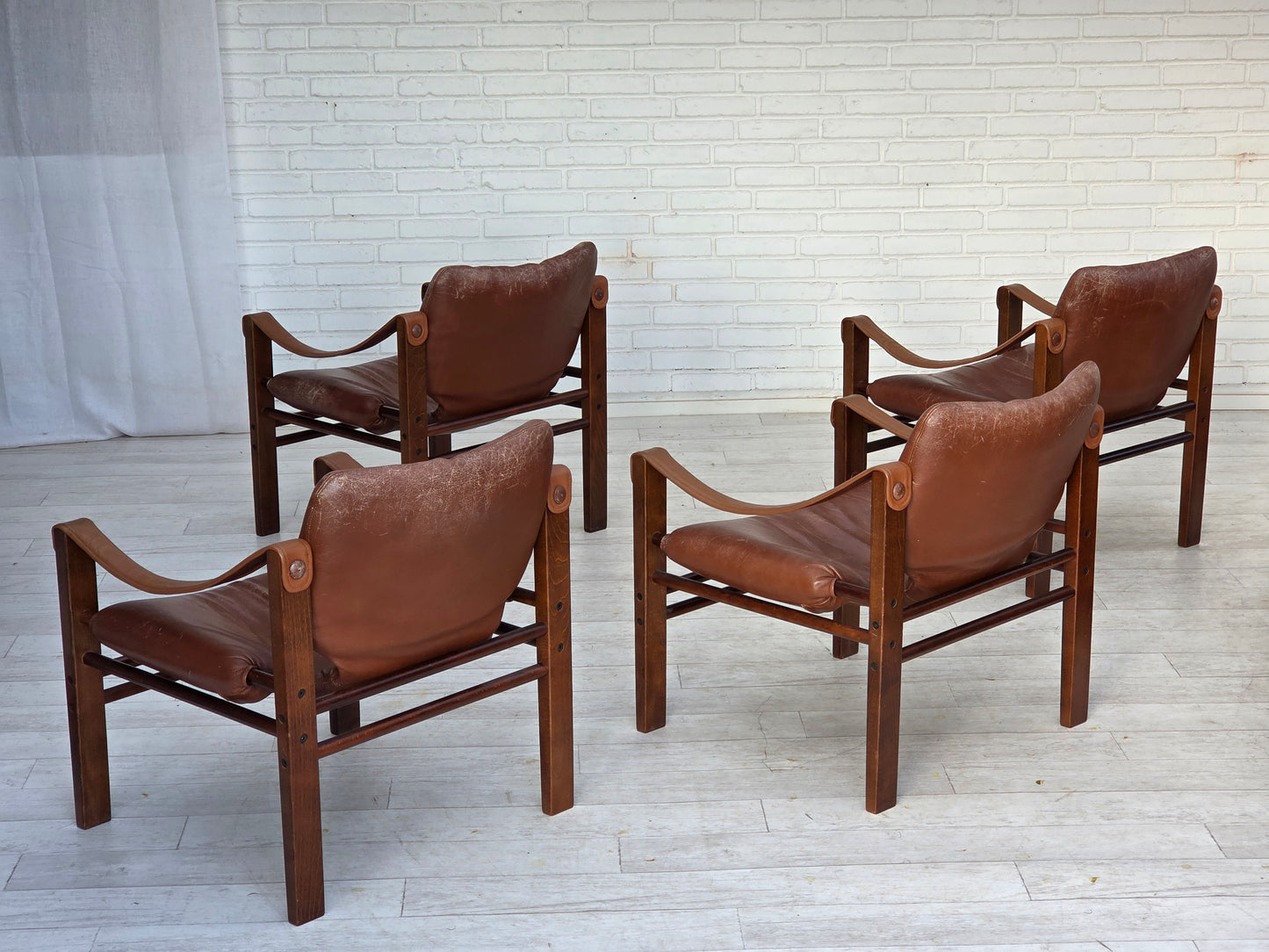 1970s, Danish armchair model "Safari" by Skippers Furniture, furniture leather.