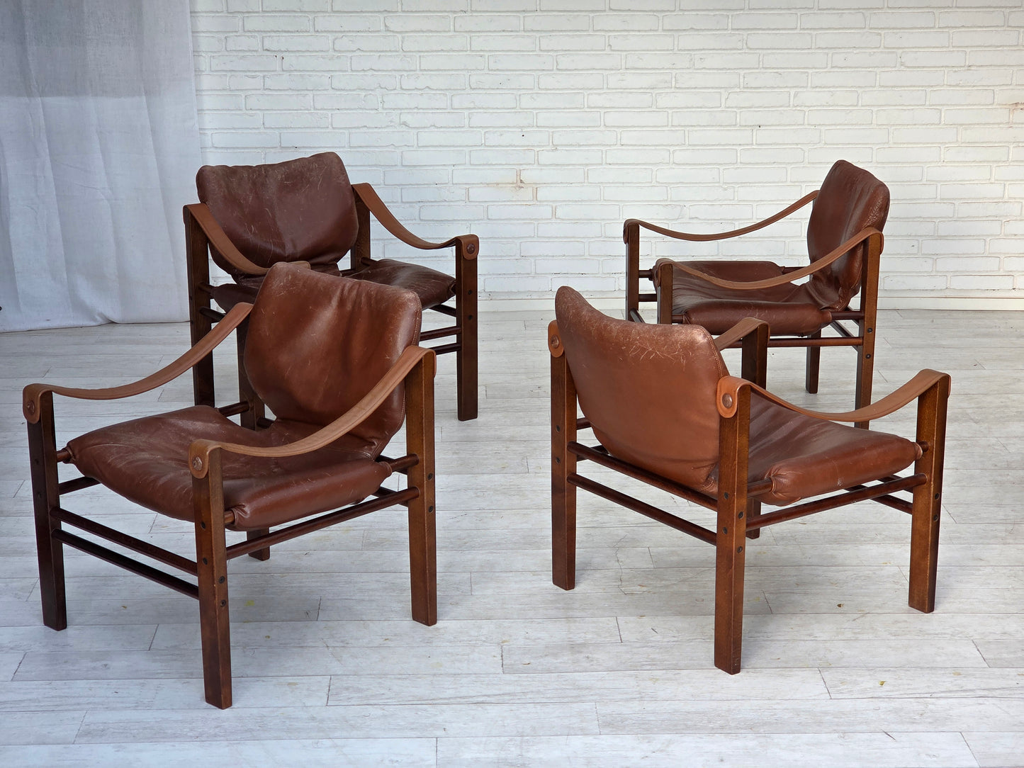 1970s, Danish armchair model "Safari" by Skippers Furniture, furniture leather.