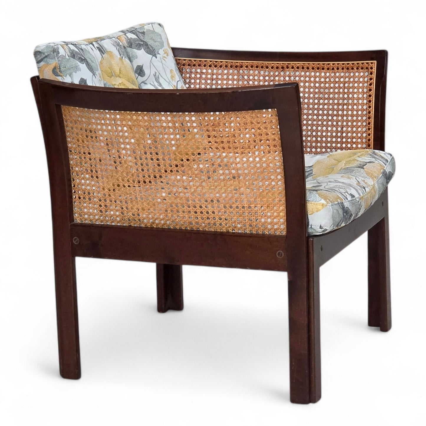 1970s, Danish design by Illum Wikkelsø, armchair model "Plexus", teak wood, furniture mesh.