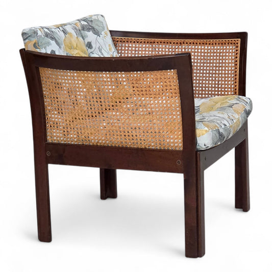 1970s, Danish design by Illum Wikkelsø, armchair model "Plexus", teak wood, furniture mesh.
