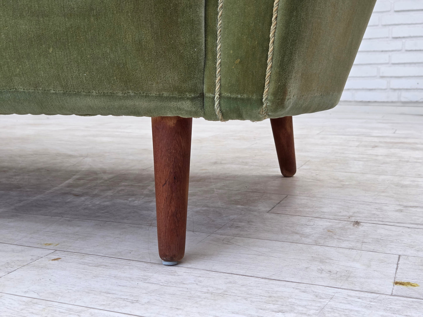 1970s, Danish by Kurt Østervig, 3-seater sofa, furniture velour, teak wood.