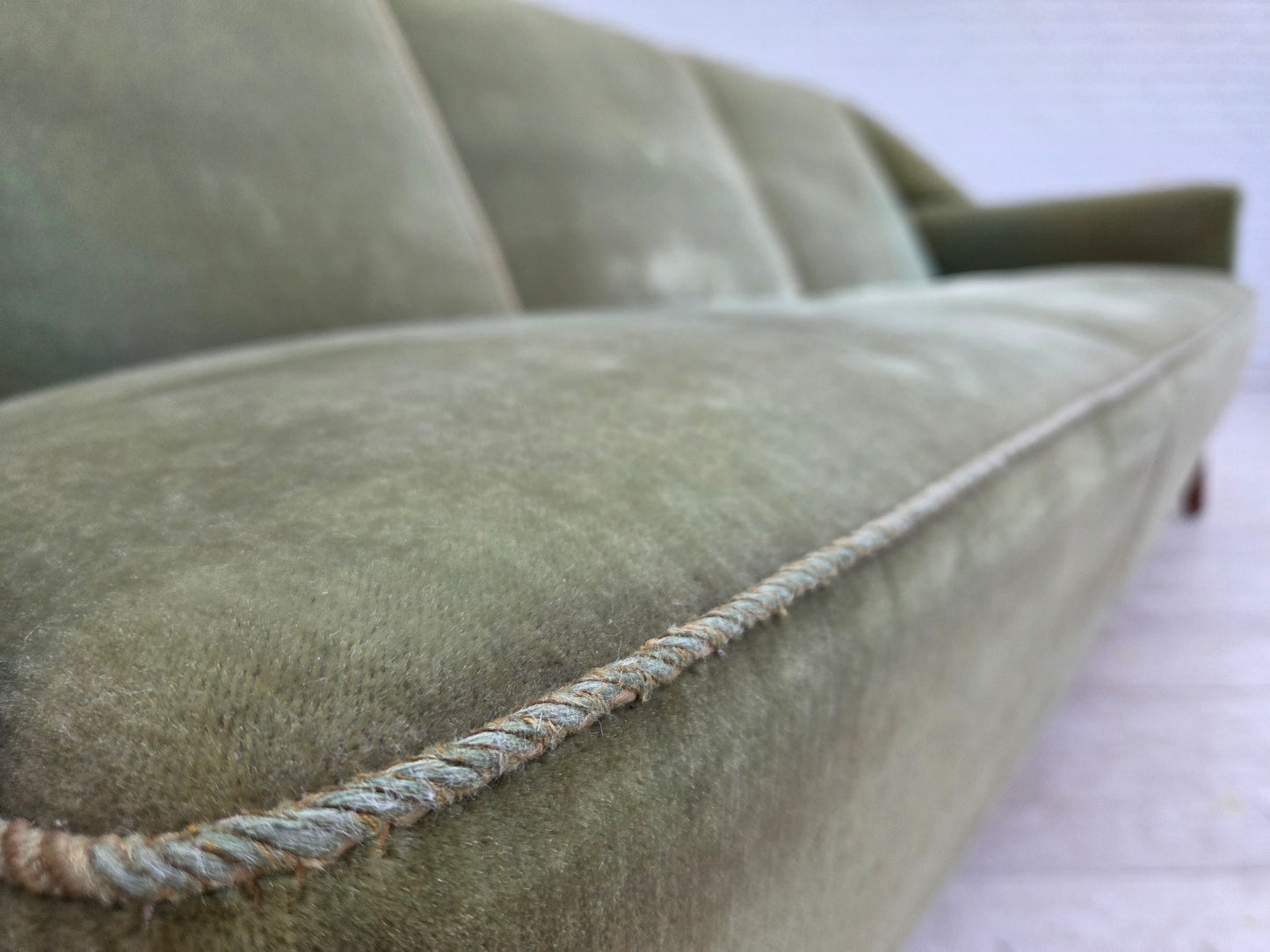 1970s, Danish by Kurt Østervig, 3-seater sofa, furniture velour, teak wood.