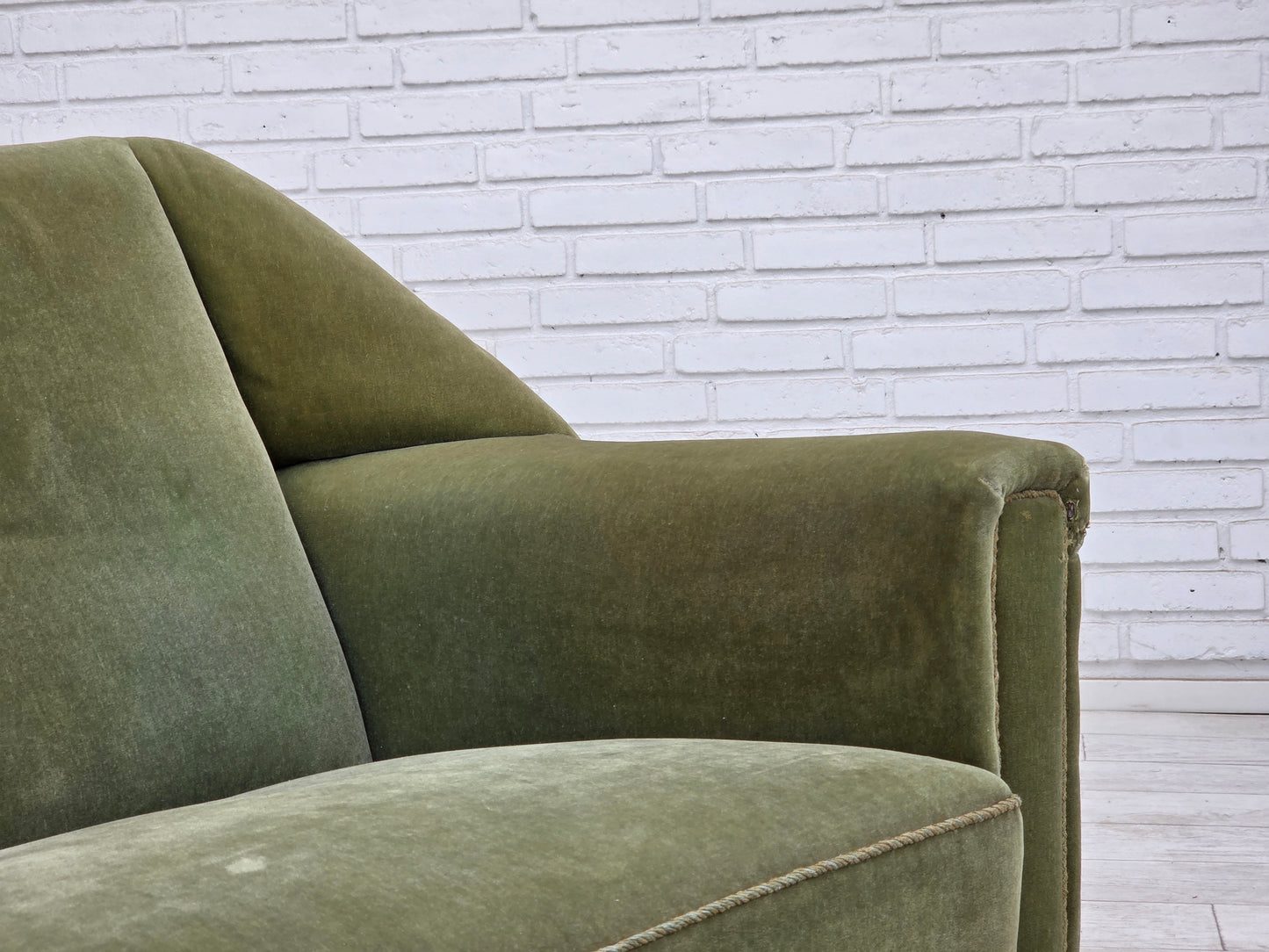 1970s, Danish by Kurt Østervig, 3-seater sofa, furniture velour, teak wood.