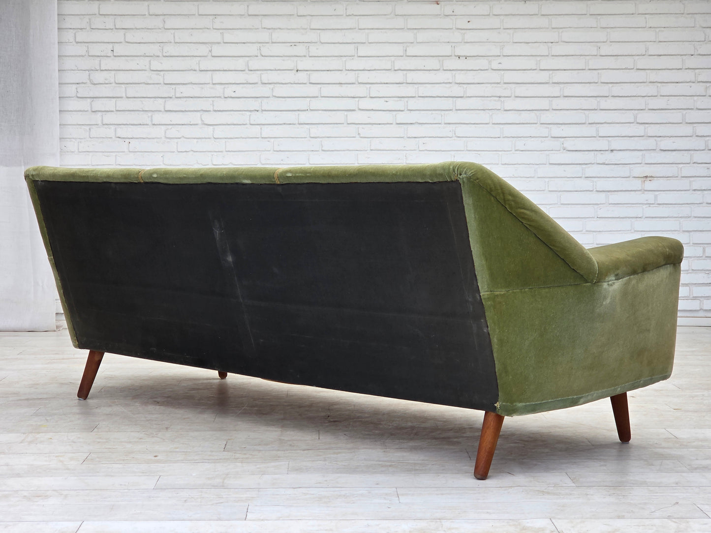 1970s, Danish by Kurt Østervig, 3-seater sofa, furniture velour, teak wood.