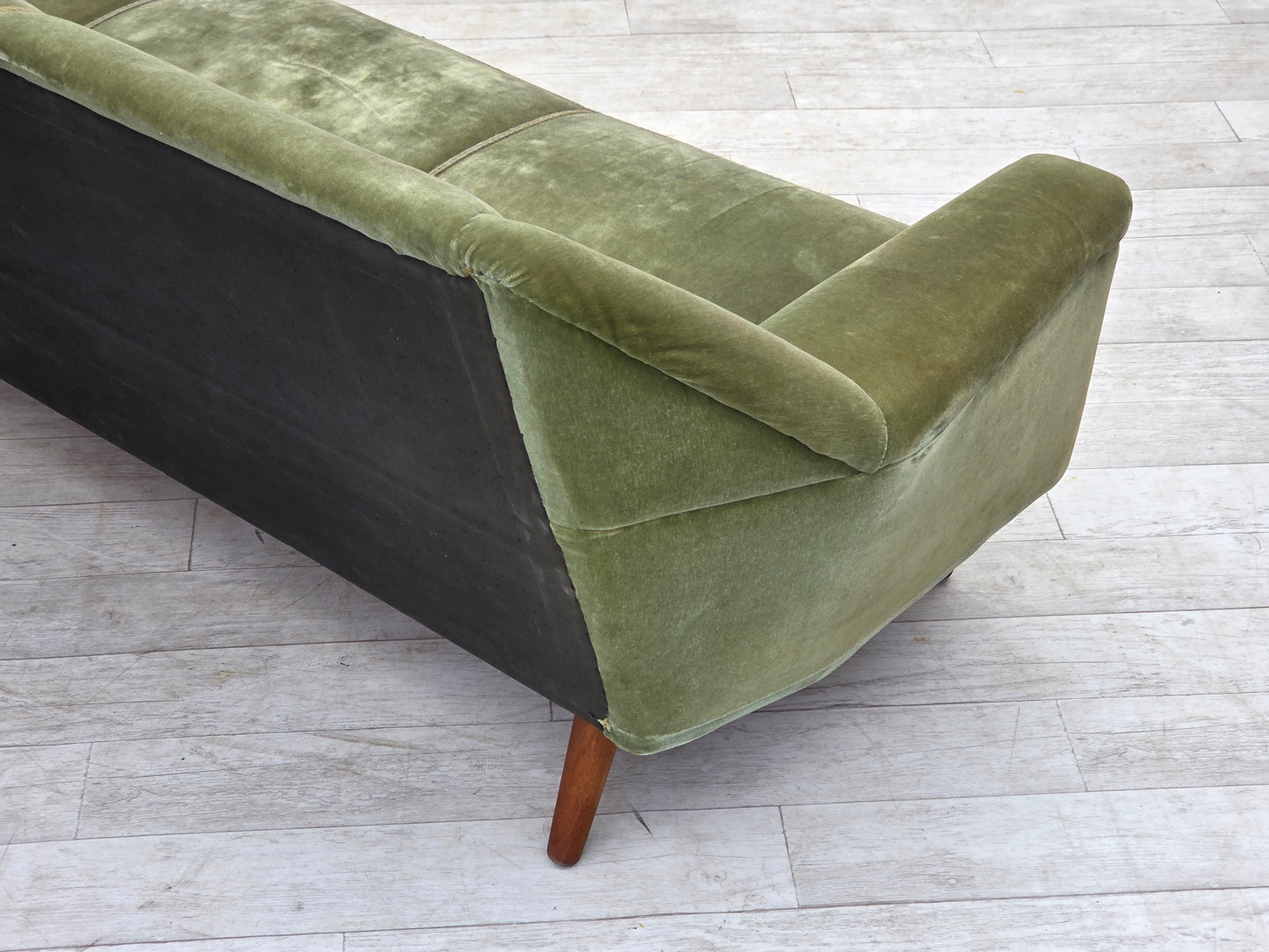 1970s, Danish by Kurt Østervig, 3-seater sofa, furniture velour, teak wood.
