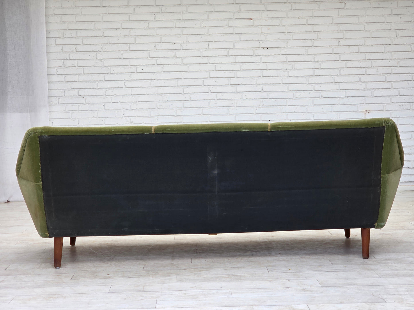 1970s, Danish by Kurt Østervig, 3-seater sofa, furniture velour, teak wood.