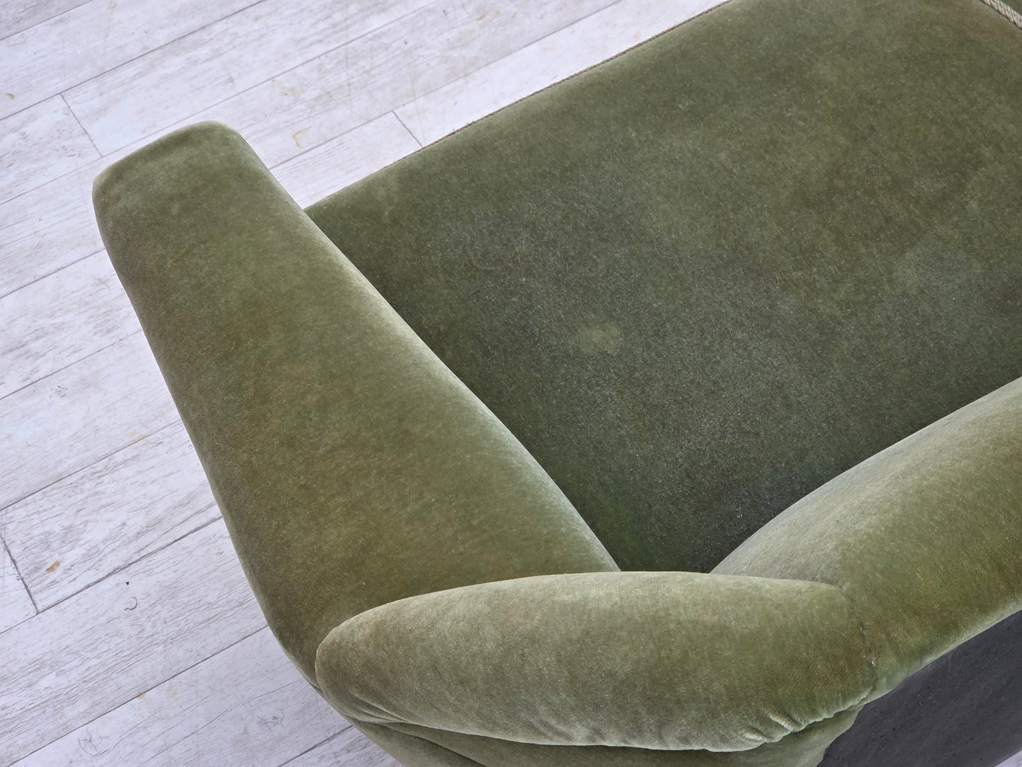 1970s, Danish by Kurt Østervig, 3-seater sofa, furniture velour, teak wood.