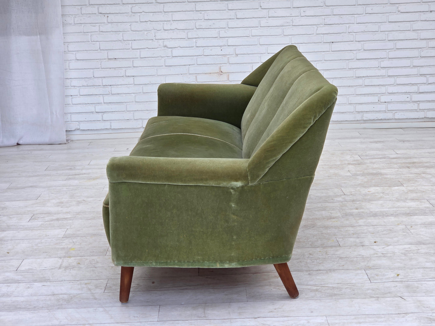 1970s, Danish by Kurt Østervig, 3-seater sofa, furniture velour, teak wood.