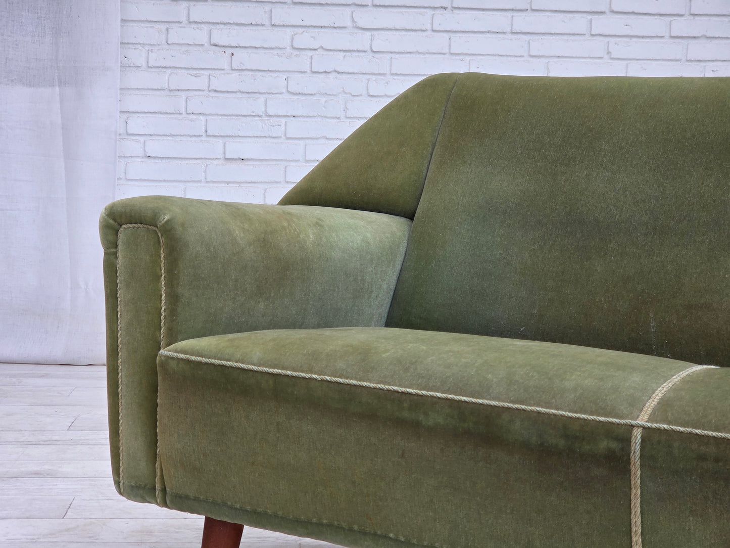 1970s, Danish by Kurt Østervig, 3-seater sofa, furniture velour, teak wood.