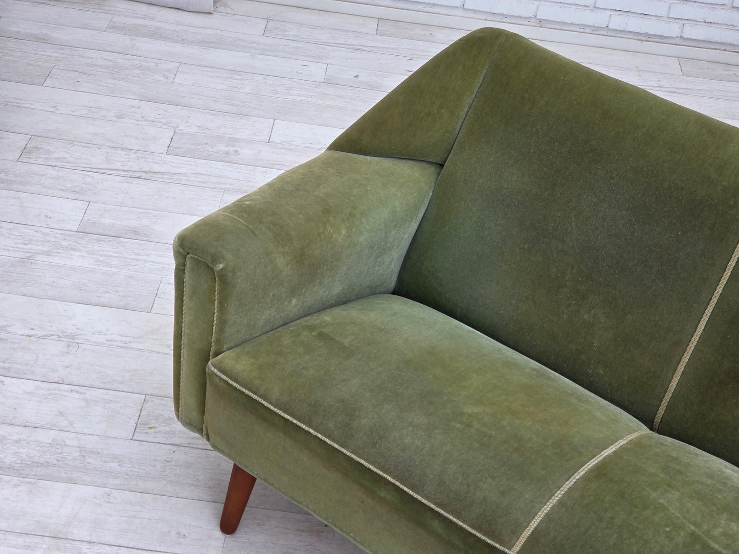 1970s, Danish by Kurt Østervig, 3-seater sofa, furniture velour, teak wood.