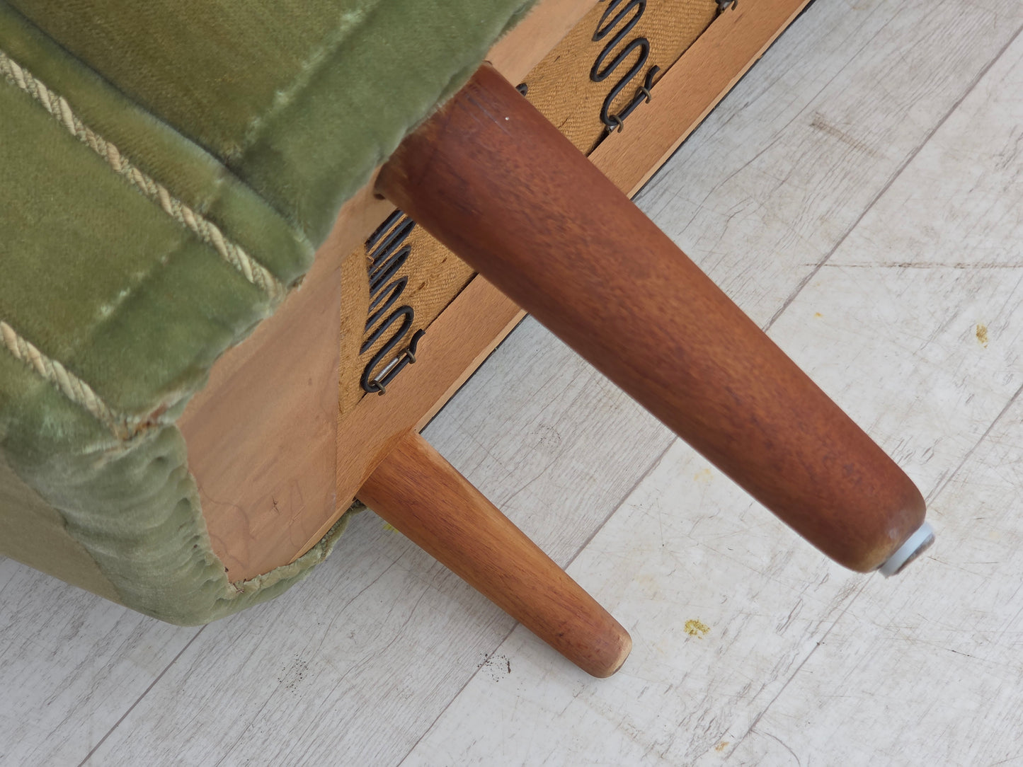 1970s, Danish by Kurt Østervig, 3-seater sofa, furniture velour, teak wood.